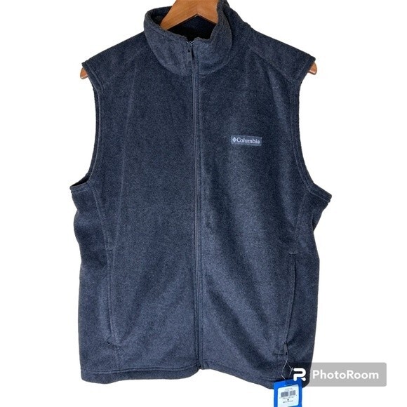 Columbia Grey Fleece Vest Size M NWT - Picture 1 of 7